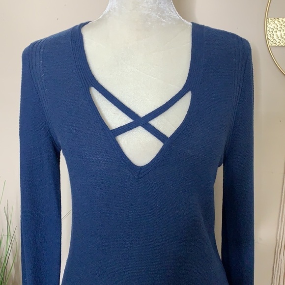 free people • cross front long sleeve tunic top - Picture 4 of 8